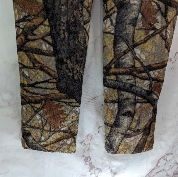 Cabelas Pants Mens 31 X 33 Camo Hunting Fleece Woodland Pockets Zipper Vintage - Picture 8 of 11